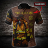 Maxcorners Personalized Firefighter Brown Shirt