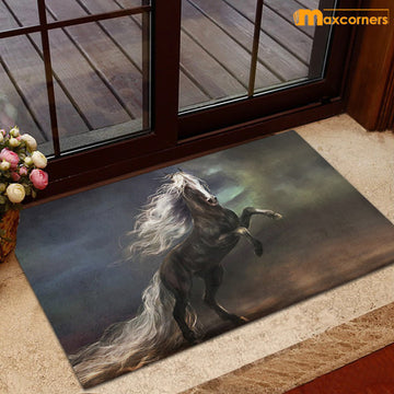 Maxcorners Love Horse White Mane Doormat