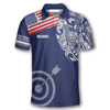 Maxcorners US Flag Tribal Pattern Personalized Name Shirt