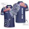 Maxcorners US Flag Tribal Pattern Personalized Name Shirt
