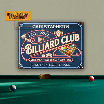 Maxcorners Personalized Club Cold Drinks Good Times Neon All Printed 3D Classic Metal Sign