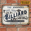 Maxcorners Personalized Billiard Pool Room All Printed 3D Classic Metal Sign