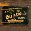Maxcorners Personalized Billiards Rack 'Em Crack 'Em All Printed 3D Classic Metal Sign