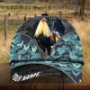 Maxcorners Premium Camo Pattern Rooster Personalized Cap