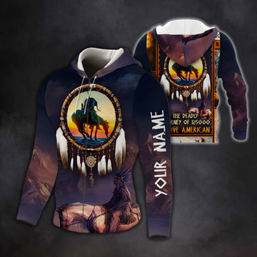 Maxcorners Personalized Zip Hoodie, Trail Of Tears 1828 – 1838 Native American Custom Name  3D