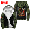 Maxcorners Personalized Name Rooster Solider Background Unisex Hoodie