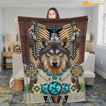 Maxcorners Native American 3D All Over Printed Blanket
