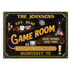 Maxcorners Personalized Game Room Good Friend Good Time All Printed 3D Classic Metal Sign