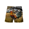 Maxcorners Brown Red Rooster Unisex Deluxe Hoodie