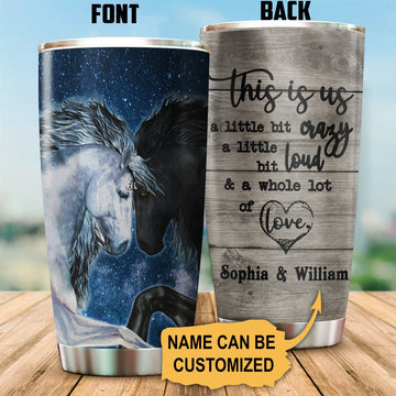 Maxcorners Horse This Is Us Custom Name Stainless Steel Tumbler