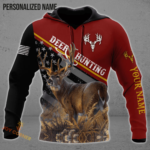 Maxcorners Customized Name Deer Hunting 9 3D Design All Over Printed