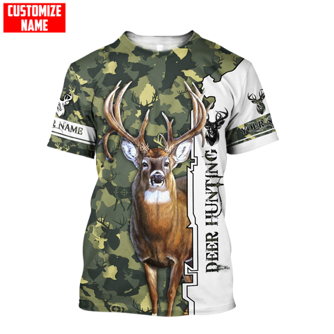 Maxcorners Customized Name Deer Hunting 2 3D Design All Over Printed