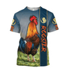 Maxcorners Rooster Unisex Deluxe Colorful Hoodie