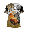 Maxcorners Brown Red Rooster Unisex Deluxe Hoodie