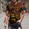 Maxcorners Personalized Firefighter Brown Shirt