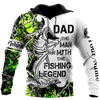 Maxcorners Custom Name Dad Bass Fishing Tattoo