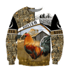 Maxcorners Brown Red Rooster Unisex Deluxe Hoodie