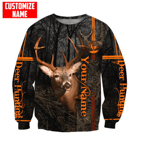 Maxcorners Personalized Name Deer Hunting 3D Design All Over Printed