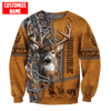 Maxcorners Huntaholic Personalized Name 3D Over Printed Hoodie