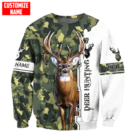 Maxcorners Customized Name Deer Hunting 2 3D Design All Over Printed