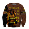 Maxcorners Personalized Firefighter Brown Shirt
