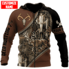 Maxcorners Deer Hunting Personalized Name 3D Over Printed Hoodie
