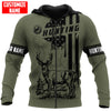 Maxcorners Customized Name Hunting 4 3D Design All Over Printed