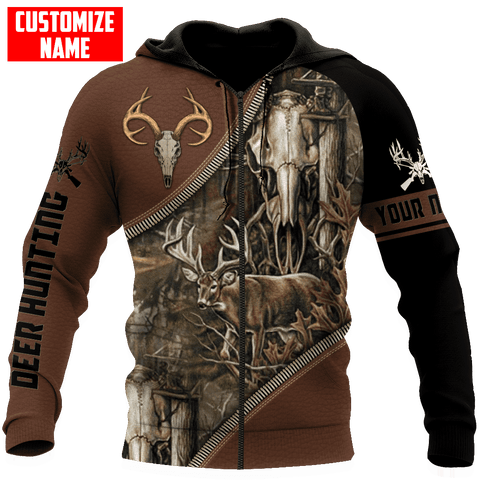 Maxcorners Customized Name Deer Hunting 3D Design All Over Printed