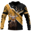 Maxcorners Deer Hunting Personalized Name 3D Over Printed Hoodie