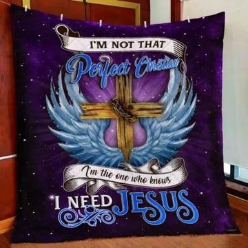 Maxcorners I Need Jesus B Quilt - Blanket