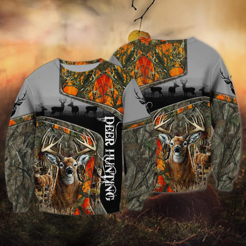 Maxcorners Deer Hunting In The Wood All Over Printed 3D Shirts