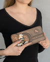 Maxcorners Horse Love Orange Personalized Clutch