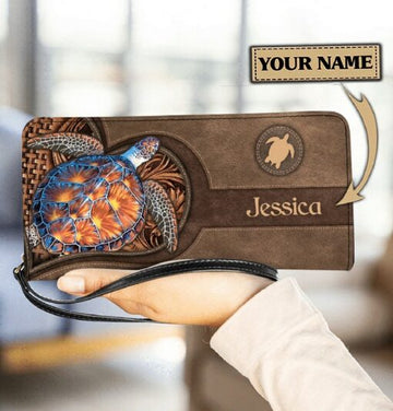 Maxcorners Personalized Turtle Clutch Purse