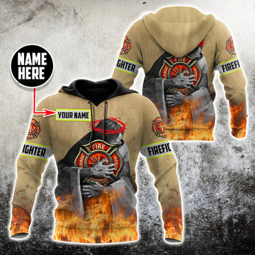 Maxcorners Personalized Firefighter Hug 3D Shirt