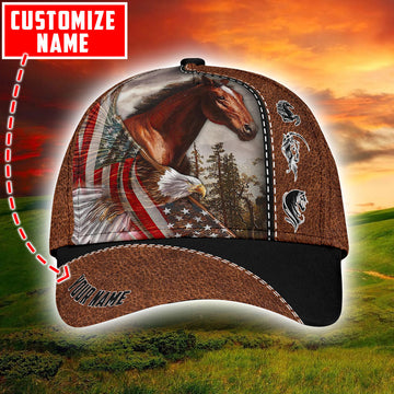 Maxcorners Personalized Name Rodeo Classic Cap Horse