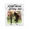 Maxcorners Customer Name Gift For Horse Lover Girl - Blanket
