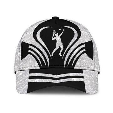 Maxcorners Tennis Black White Star All Over Printed Cap