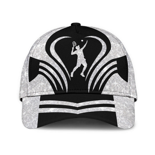 Maxcorners Tennis Black White Star All Over Printed Cap