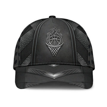 Maxcorners Basketball Black All Over Printed Cap