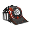 Maxcorners Basketball Red USA Flag All Over Printed Cap
