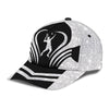 Maxcorners Tennis Black White Star All Over Printed Cap