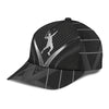 Maxcorners Tennis Player Sliver Black All Over Printed Cap