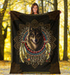 Maxcorners Wolf Warrior Dreamcatcher Native American Blanket