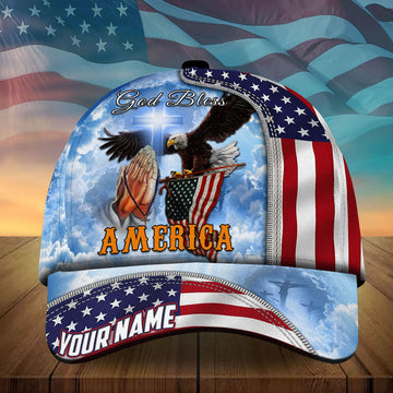Maxcorners Personalized Patriotic American Eagle - Cap