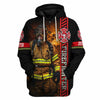 Maxcorners Personalized Firefighter 3D Printed Hoodie PT22