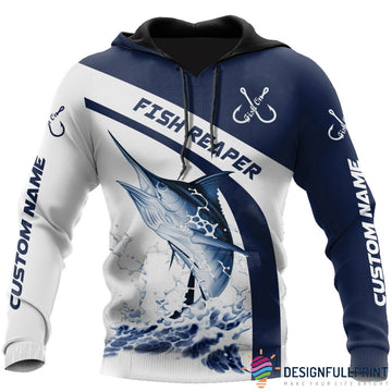 Maxcorners Marlin Fishing Personalized Name 3D Shirt
