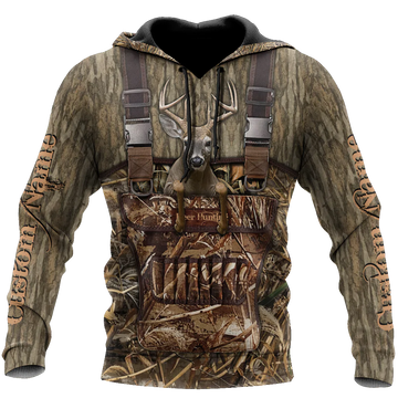 Maxcorners Deer Hunting Personalized Name 3D Over Printed Hoodie
