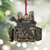 Maxcorners Army Vest Christmas Ornament, Soldier Vest, Veteran Vest Ornament Gift For Army Soldiers Double Sides Acrylic Ornament For Military Veteran