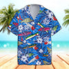 Maxcorners Unisex Colorful Fish Hawaiian Shirt