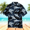 Maxcorners Unisex 3D Underwater Marine Fish Pattern Blue Hawaiian Shirt